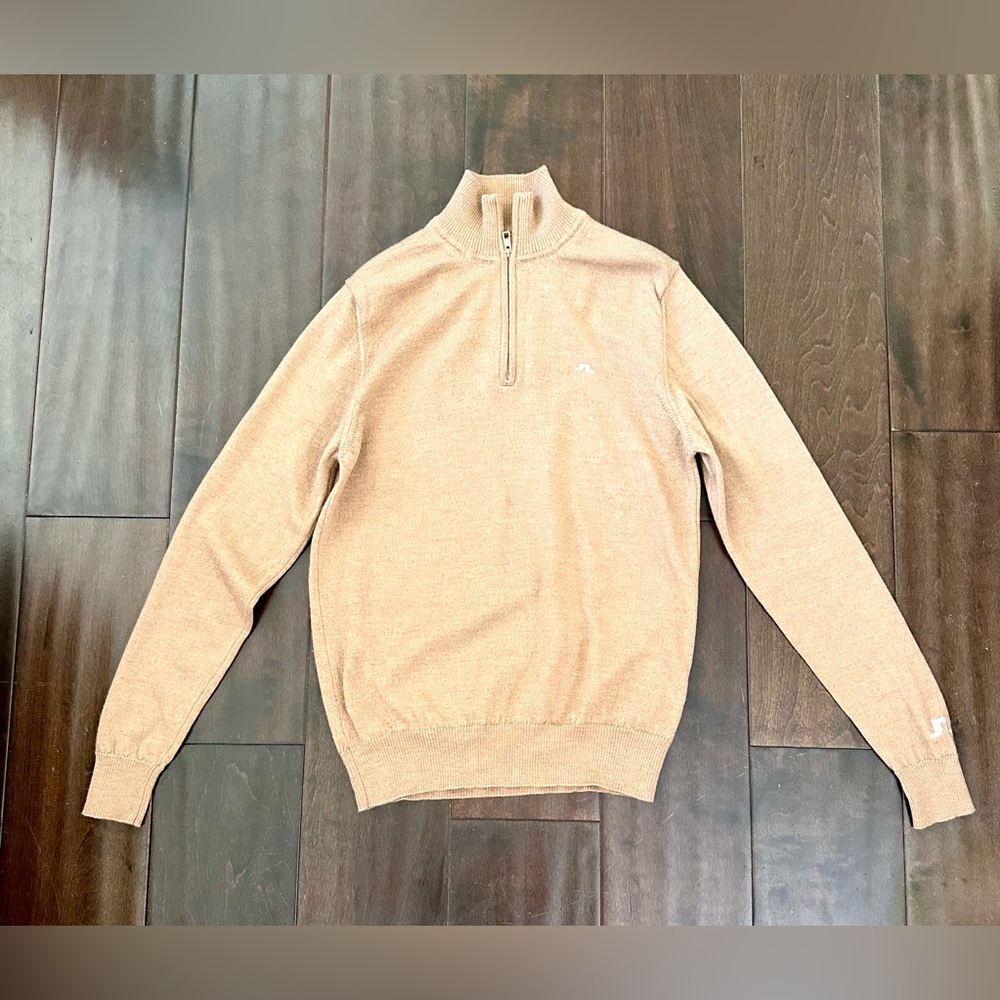 J.Lindeberg Men's Quarter Zip Kian 100% Merino wool Sweater - Picture 7 of 10